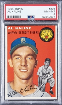 1954 Topps #201 Al Kaline Rookie Card - PSA NM-MT 8 